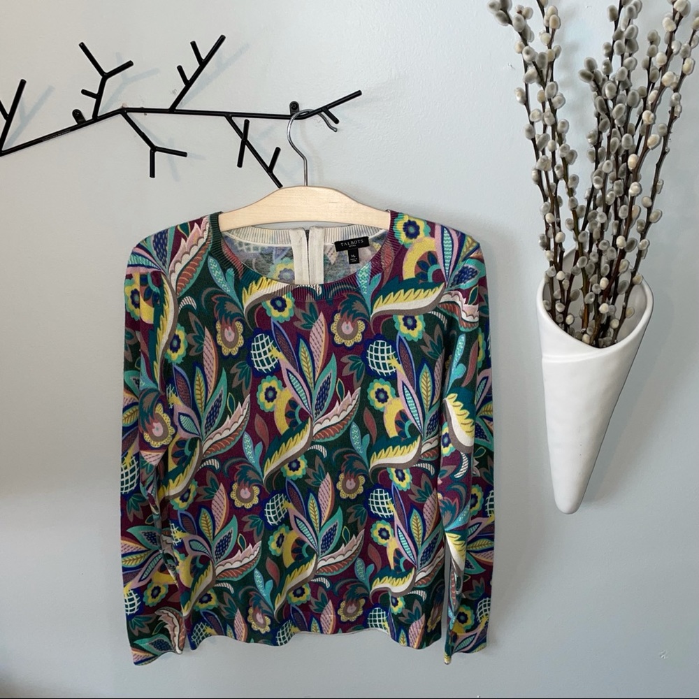 🌟Talbots Paisley Sweater-EUC Size MP